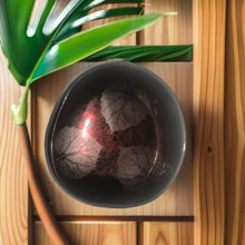 Afbeelding in Gallery-weergave laden, Handmade hand painted red leaf design food safe coconut bowl and spoon Set with free gift bamboo straw and gift box
