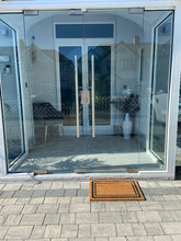 Load image into Gallery viewer, Door Mats Indoor / Outdoor | Non Slip simple border Design Entrance Welcome Mat (dark grey border) 60 x 40 x 20cm
