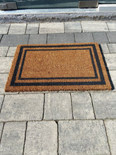 Load image into Gallery viewer, Door Mats Indoor / Outdoor | Non Slip simple border Design Entrance Welcome Mat (dark grey border) 60 x 40 x 20cm - Marissa&#39;s Garden &amp; Gift
