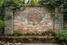 Indlæs billede til gallerivisning Handmade bronze tree of life wall art indoors/outdoors 80cm
