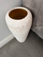 Afbeelding in Gallery-weergave laden, White handmade bamboo vase 60cm tall Floor or table vase
