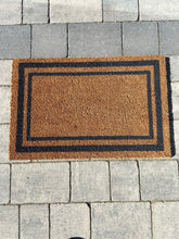 Load image into Gallery viewer, Door Mats Indoor / Outdoor | Non Slip simple border Design Entrance Welcome Mat (dark grey border) 60 x 40 x 20cm - Marissa&#39;s Garden &amp; Gift
