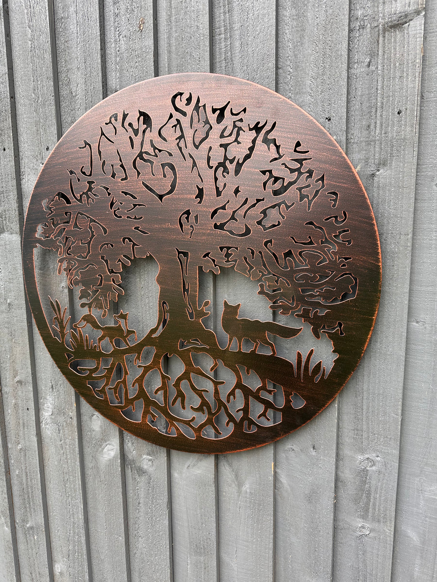Handmade bronze 60cm wall plaque Tree of life with roots Wall Plaque ...