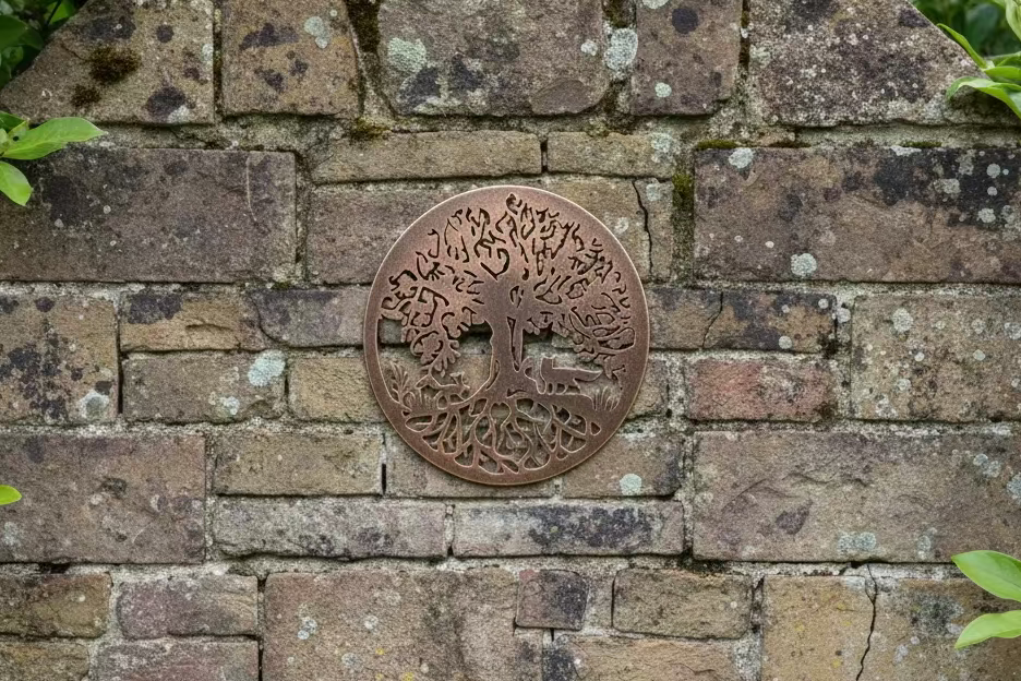 Handmade bronze 60cm wall plaque Tree of life with roots Wall Plaque w