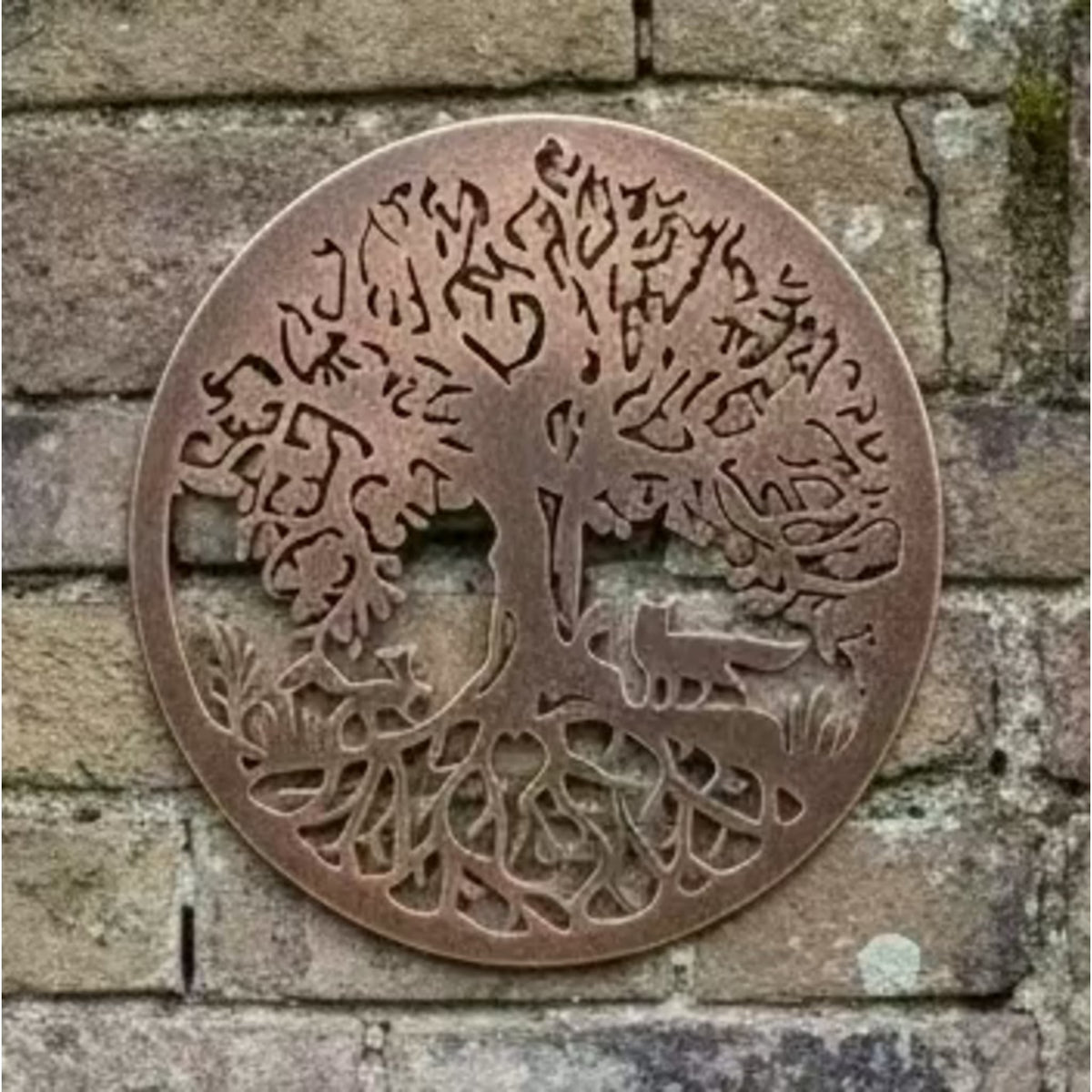 Handmade bronze 60cm wall plaque Tree of life with roots Wall Plaque w