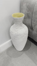 Video laden en afspelen in Gallery-weergave, Handmade 60cm bamboo and Seagrass vase
