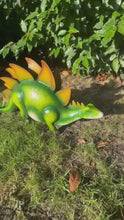 Charger et lire la vidéo dans la visionneuse de la Galerie, Garden sculpture dinosaur Stegosaurus
