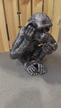 Load and play video in Gallery viewer, Monkey Business Speak No Evil Garden Ornament – 29 × 25 × 22 cm
