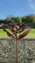 Load and play video in Gallery viewer, Burghley garden wind sculpture spinner bronze
