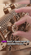 Video laden en afspelen in Gallery-weergave, DIY Model wooden kit train
