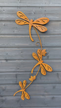 Load and play video in Gallery viewer, Rustic dragonfly garden/outdoor wall art

