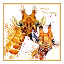Indlæs billede til gallerivisning Happy anniversary giraffe card - Marissa&#39;s Gifts
