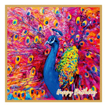 Laden Sie das Bild in den Galerie-Viewer, Happy Birthday peacock card - Marissa&#39;s Gifts
