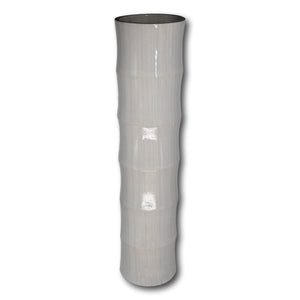 Weiße Vase aus hohem Bambus, 60 cm Bodenvase oder Tischvase