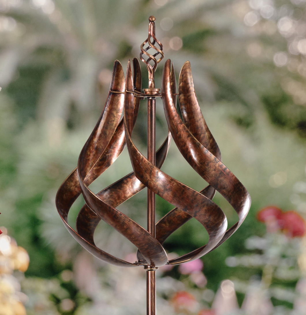 Roseland poleret guldhavevindskulptur spinner