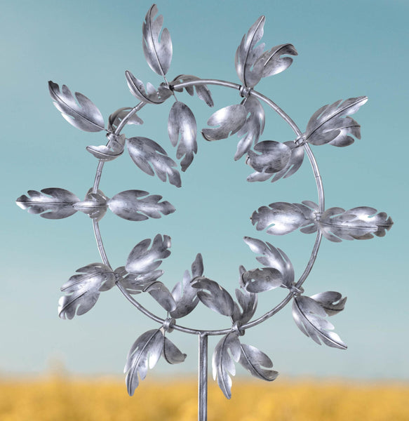 Richmond silver garden wind sculpture spinner