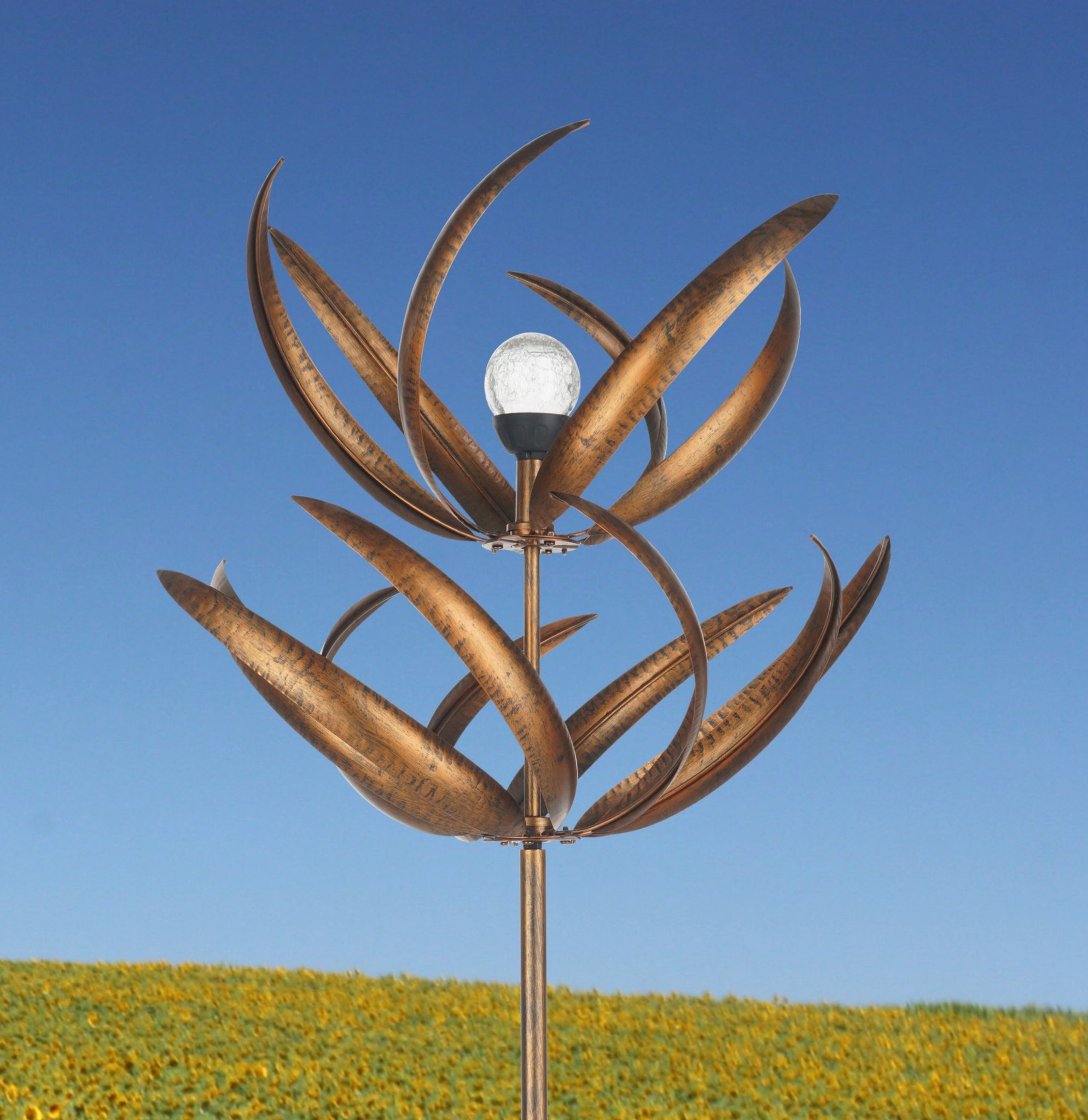 Dartmoor Spinner de sculpture de vent de jardin en or bruni – Marissa's  Garden & Gift
