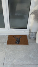 Indlæs og afspil video i gallerivisning Stag Head Indoor &amp; Outdoor Coir Doormat 60x 40 x 2cm
