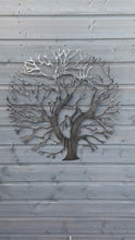 Load and play video in Gallery viewer, Tree of life black with a silver touch wall art for outdoors and indoors 61.8cm
