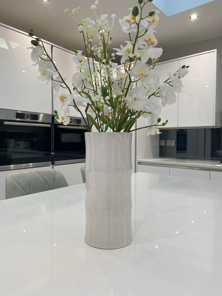 White small vase 30cm Floor vase or table vase