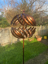 Load image into Gallery viewer, Kenwood Burnished Gold Garden Wind Sculpture Spinner
