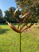 Load image into Gallery viewer, Dartmoor Bronze Solar Bulb Garden Wind Sculpture Spinner
