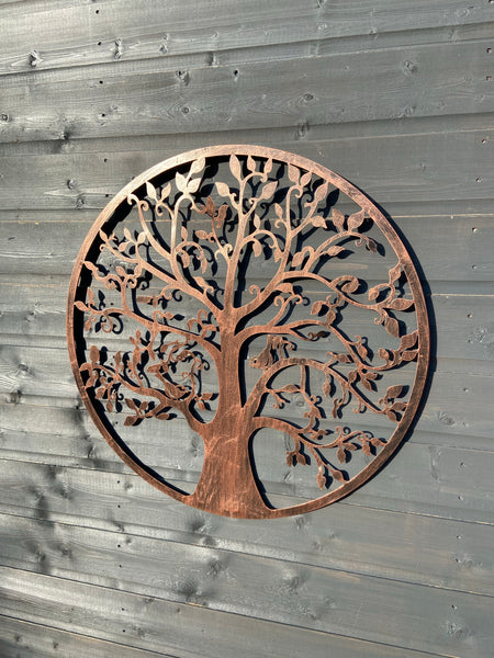 Handmade bronze tree of life wall art indoors/outdoors 60cm