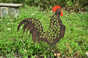 Right hand facing bronze rooster Jack 50cm