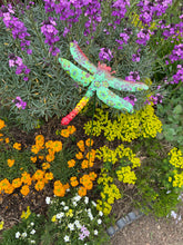 Indlæs billede til gallerivisning Metal dragonfly plant support/decorative garden ornament
