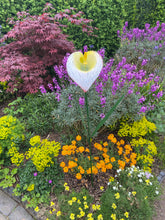 Load image into Gallery viewer, Handmade garden/outdoor white calla Lily flower sculpture 120cm
