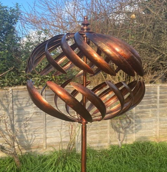 Cotswolds Burnished Gold Garden Wind Sculpture Spinner