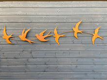 Laden Sie das Bild in den Galerie-Viewer, Handmade rusty Metal garden/outdoor Swallow Wall Art
