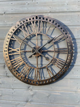 Afbeelding in Gallery-weergave laden, Oversized Bronze Skeleton outdoor/indoor clock 61cm
