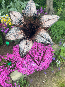 Fleur de jardin en métal 125cm