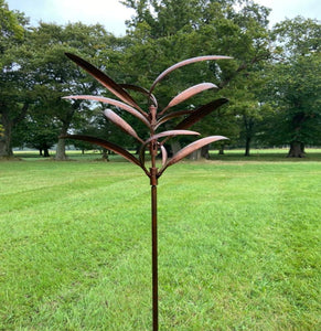 Yorkshire Burnished Gold Garden Wind Sculpture Spinner