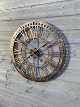 Load image into Gallery viewer, Oversized Bronze Skeleton outdoor/indoor clock 61cm
