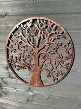 Load image into Gallery viewer, Handmade bronze tree of life wall art indoors/outdoors 61.5cm
