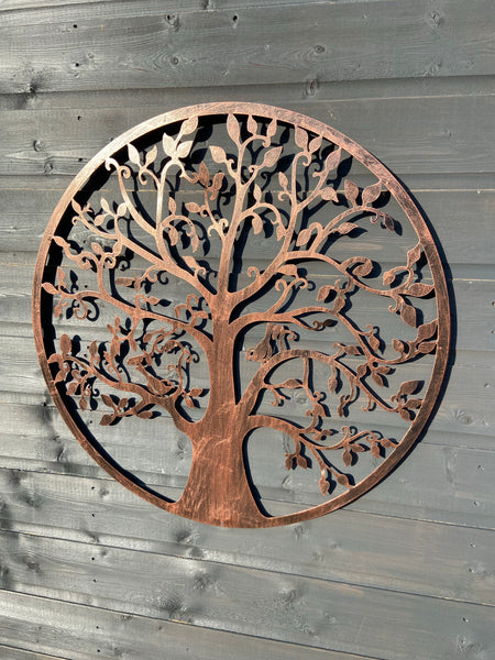 Handmade bronze tree of life wall art indoors/outdoors 40cm - Marissa's Garden & Gift