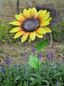 Handmade metal garden/outdoor sunflower 118cm