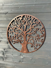 Indlæs billede til gallerivisning Handmade bronze tree of life wall art indoors/outdoors 61.5cm
