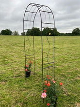 Laden Sie das Bild in den Galerie-Viewer, Hollywell Garden Rose Arch black with gold leaves - Marissa's Garden &amp; Gift
