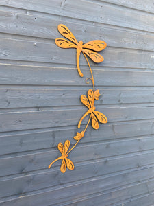 Rustic dragonfly garden/outdoor wall art