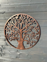 Indlæs billede til gallerivisning Handmade bronze tree of life wall art indoors/outdoors 61.5cm
