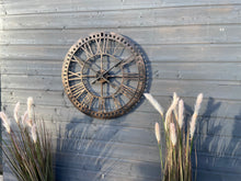 Load image into Gallery viewer, Oversized Bronze Skeleton outdoor/indoor clock 61cm
