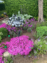 Load image into Gallery viewer, Handmade chrysanthemum Silver with black brush Metal Garden/outdoor flower 119CM

