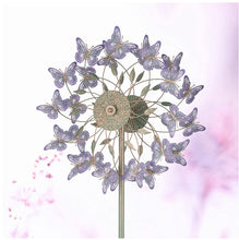 Load image into Gallery viewer, Harrogate Butterfly Lilac &amp; Verdigris Garden Wind Sculpture Spinner
