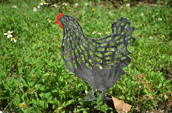 Left hand forward facing silver rooster Trevor 38cm - Marissa's Garden & Gift