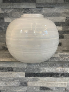 Small handmade rounded bamboo 20cm vase