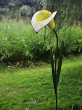 Load image into Gallery viewer, Handmade garden/outdoor white calla Lily flower sculpture 120cm
