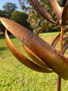 Dartmoor Burnished Gold Garden Wind Sculpture Spinner